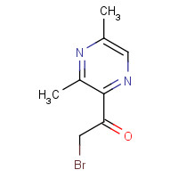 1421923-04-7 2-bromo-1-(3,5-dimethylpyrazin-2-yl)ethanone chemical structure