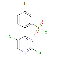 1341200-90-5 2-(2,5-dichloropyrimidin-4-yl)-5-fluorobenzenesulfonyl chloride chemical structure