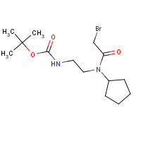 1284243-62-4 tert-butyl N-[2-[(2-bromoacetyl)-cyclopentylamino]ethyl]carbamate chemical structure