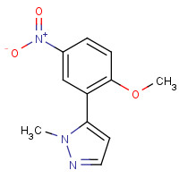 720702-43-2 5-(2-methoxy-5-nitrophenyl)-1-methylpyrazole chemical structure