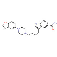 765272-99-9 3-[4-[4-(2,3-dihydro-1-benzofuran-5-yl)piperazin-1-yl]butyl]-1H-indole-5-carboxamide chemical structure