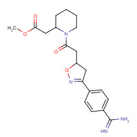 170724-85-3 methyl 2-[1-[2-[3-(4-carbamimidoylphenyl)-4,5-dihydro-1,2-oxazol-5-yl]acetyl]piperidin-2-yl]acetate chemical structure