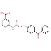649773-81-9 3-[[2-(4-benzoylphenoxy)acetyl]amino]benzoic acid chemical structure