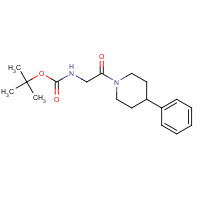 189762-38-7 tert-butyl N-[2-oxo-2-(4-phenylpiperidin-1-yl)ethyl]carbamate chemical structure