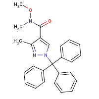 1404530-58-0 N-methoxy-N,3-dimethyl-1-tritylpyrazole-4-carboxamide chemical structure