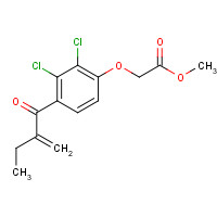 6463-21-4 methyl 2-[2,3-dichloro-4-(2-methylidenebutanoyl)phenoxy]acetate chemical structure