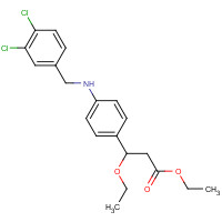 1202576-84-8 ethyl 3-[4-[(3,4-dichlorophenyl)methylamino]phenyl]-3-ethoxypropanoate chemical structure