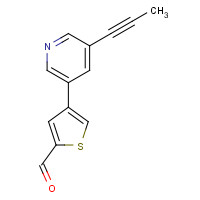 1616100-53-8 4-(5-prop-1-ynylpyridin-3-yl)thiophene-2-carbaldehyde chemical structure