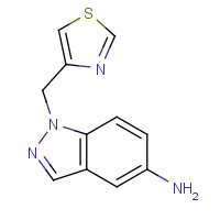 833474-37-6 1-(1,3-thiazol-4-ylmethyl)indazol-5-amine chemical structure