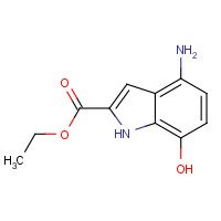 1003709-03-2 ethyl 4-amino-7-hydroxy-1H-indole-2-carboxylate chemical structure