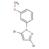 1245066-97-0 3,5-dibromo-1-(3-methoxyphenyl)pyrazole chemical structure