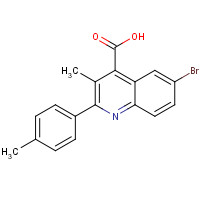 351000-02-7 6-bromo-3-methyl-2-(4-methylphenyl)quinoline-4-carboxylic acid chemical structure