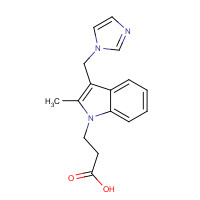 76894-77-4 3-[3-(imidazol-1-ylmethyl)-2-methylindol-1-yl]propanoic acid chemical structure