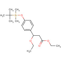1202576-66-6 ethyl 3-[4-[tert-butyl(dimethyl)silyl]oxyphenyl]-3-ethoxypropanoate chemical structure