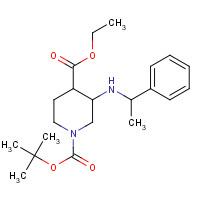 1016259-54-3 1-O-tert-butyl 4-O-ethyl 3-(1-phenylethylamino)piperidine-1,4-dicarboxylate chemical structure