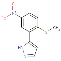 845266-21-9 5-(2-methylsulfanyl-5-nitrophenyl)-1H-pyrazole chemical structure