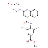 1529761-35-0 methyl 4-[[2-(4-hydroxypiperidin-1-yl)quinoline-4-carbonyl]amino]-3,5-dimethylbenzoate chemical structure