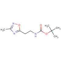 321392-80-7 tert-butyl N-[2-(3-methyl-1,2,4-oxadiazol-5-yl)ethyl]carbamate chemical structure