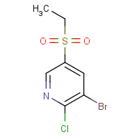 1227384-85-1 3-bromo-2-chloro-5-ethylsulfonylpyridine chemical structure