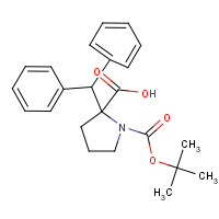 351002-64-7 2-benzhydryl-1-[(2-methylpropan-2-yl)oxycarbonyl]pyrrolidine-2-carboxylic acid chemical structure