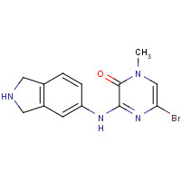 1346675-29-3 5-bromo-3-(2,3-dihydro-1H-isoindol-5-ylamino)-1-methylpyrazin-2-one chemical structure