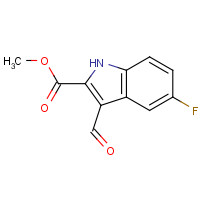 843629-51-6 methyl 5-fluoro-3-formyl-1H-indole-2-carboxylate chemical structure