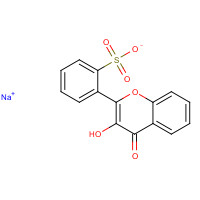 77125-87-2 sodium;2-(3-hydroxy-4-oxochromen-2-yl)benzenesulfonate chemical structure