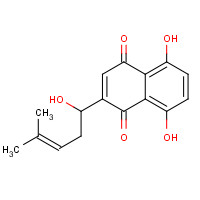54952-43-1 5,8-dihydroxy-2-(1-hydroxy-4-methylpent-3-enyl)naphthalene-1,4-dione chemical structure