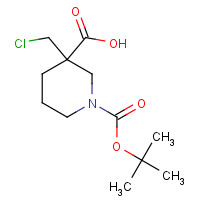 154741-40-9 3-(chloromethyl)-1-[(2-methylpropan-2-yl)oxycarbonyl]piperidine-3-carboxylic acid chemical structure