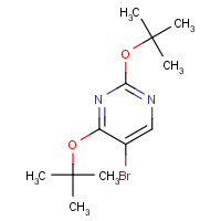19752-61-5 5-bromo-2,4-bis[(2-methylpropan-2-yl)oxy]pyrimidine chemical structure