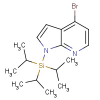 640735-24-6 (4-bromopyrrolo[2,3-b]pyridin-1-yl)-tri(propan-2-yl)silane chemical structure