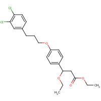 1202576-78-0 ethyl 3-[4-[3-(3,4-dichlorophenyl)propoxy]phenyl]-3-ethoxypropanoate chemical structure