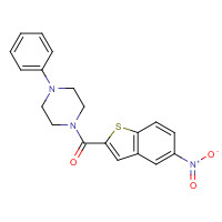 361167-81-9 (5-nitro-1-benzothiophen-2-yl)-(4-phenylpiperazin-1-yl)methanone chemical structure