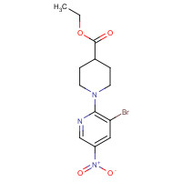 1512346-74-5 ethyl 1-(3-bromo-5-nitropyridin-2-yl)piperidine-4-carboxylate chemical structure