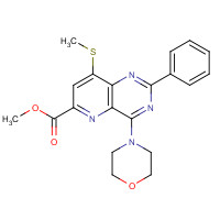 1220113-90-5 methyl 8-methylsulfanyl-4-morpholin-4-yl-2-phenylpyrido[3,2-d]pyrimidine-6-carboxylate chemical structure
