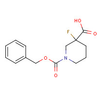 1363166-38-4 3-fluoro-1-phenylmethoxycarbonylpiperidine-3-carboxylic acid chemical structure