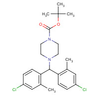 1446818-51-4 tert-butyl 4-[bis(4-chloro-2-methylphenyl)methyl]piperazine-1-carboxylate chemical structure