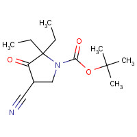 1245806-93-2 tert-butyl 4-cyano-2,2-diethyl-3-oxopyrrolidine-1-carboxylate chemical structure