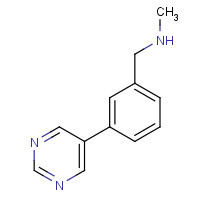 852431-03-9 N-methyl-1-(3-pyrimidin-5-ylphenyl)methanamine chemical structure