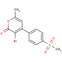 387866-37-7 3-bromo-6-methyl-4-(4-methylsulfonylphenyl)pyran-2-one chemical structure