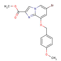 1284249-73-5 methyl 6-bromo-8-[(4-methoxyphenyl)methoxy]imidazo[1,2-a]pyridine-2-carboxylate chemical structure