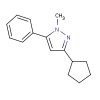 55846-81-6 3-cyclopentyl-1-methyl-5-phenylpyrazole chemical structure
