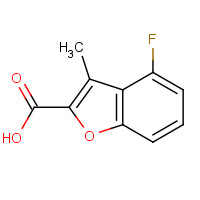 344287-24-7 4-fluoro-3-methyl-1-benzofuran-2-carboxylic acid chemical structure