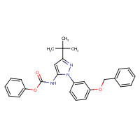 876300-22-0 phenyl N-[5-tert-butyl-2-(3-phenylmethoxyphenyl)pyrazol-3-yl]carbamate chemical structure