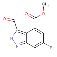 885518-85-4 methyl 6-bromo-3-formyl-2H-indazole-4-carboxylate chemical structure