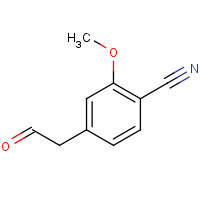 1255207-15-8 2-methoxy-4-(2-oxoethyl)benzonitrile chemical structure