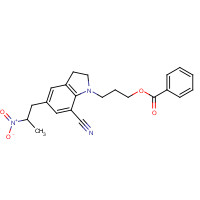 350797-56-7 3-[7-cyano-5-(2-nitropropyl)-2,3-dihydroindol-1-yl]propyl benzoate chemical structure
