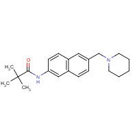 832102-22-4 2,2-dimethyl-N-[6-(piperidin-1-ylmethyl)naphthalen-2-yl]propanamide chemical structure