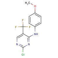 511244-75-0 2-chloro-N-(4-methoxyphenyl)-5-(trifluoromethyl)pyrimidin-4-amine chemical structure
