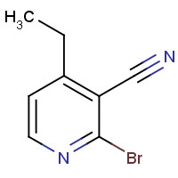 65996-20-5 2-bromo-4-ethylpyridine-3-carbonitrile chemical structure